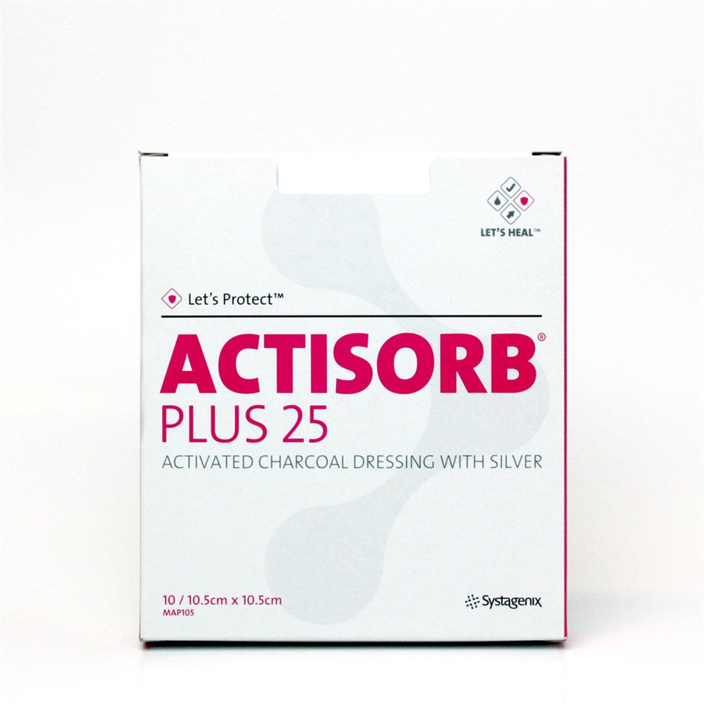 Curativo Actisorb Plus 10,5 × 10,5 cm – Carvão Ativado - Unidade