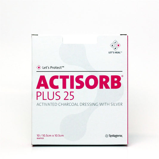 Curativo Actisorb Plus 10,5 × 10,5 cm – Carvão Ativado - Unidade