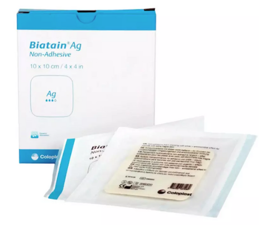 Biatain® Ag 10 × 10 cm – Espuma com Prata - Unidade