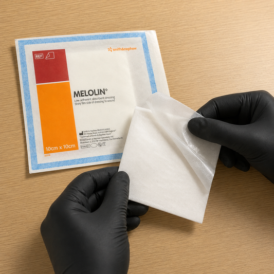 Melolin® 10 cm x 10 cm _ Curativo Absorvente de Baixa Aderência _ 1 unidade