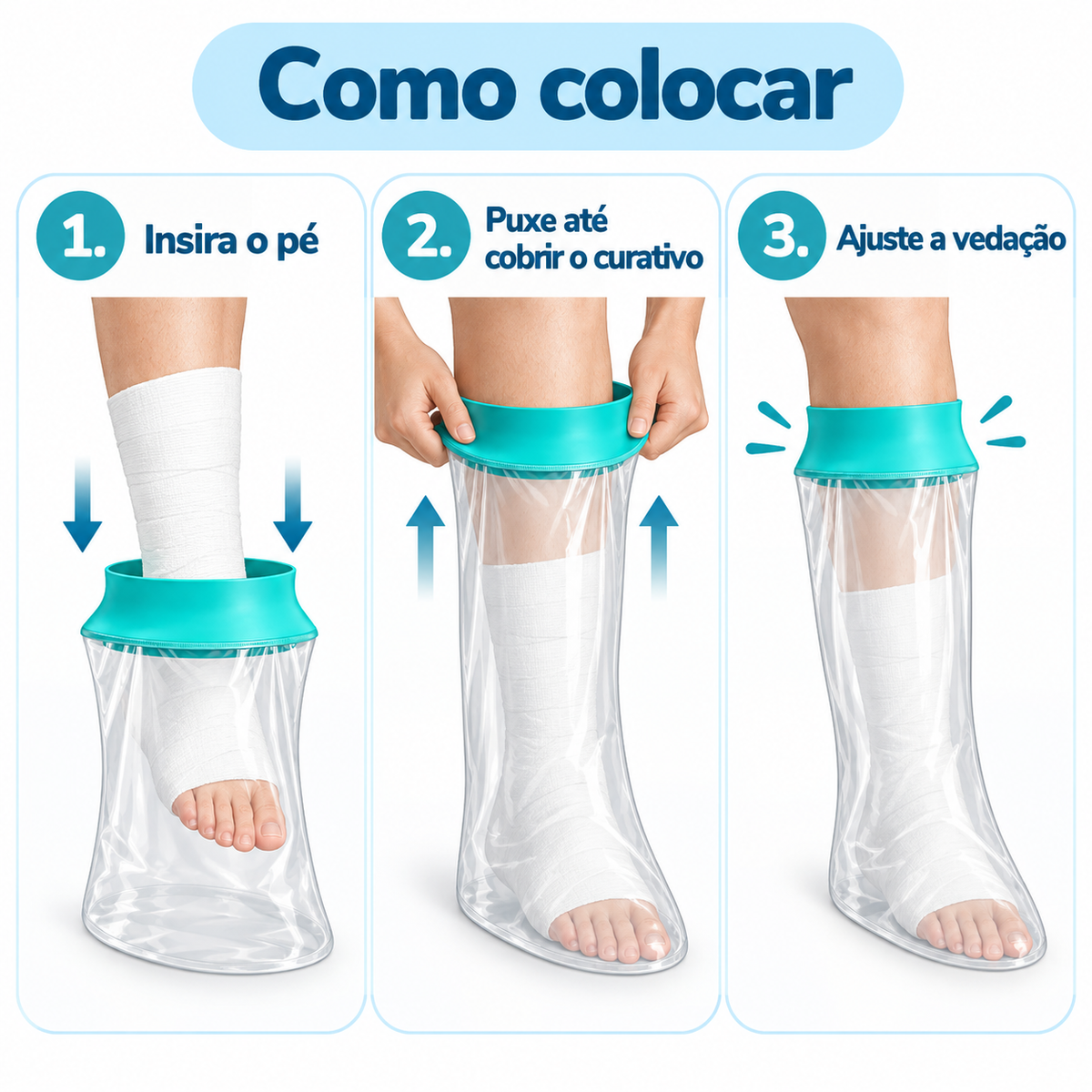 Protetor Impermeável para Curativos e Gesso – Perna Adulto